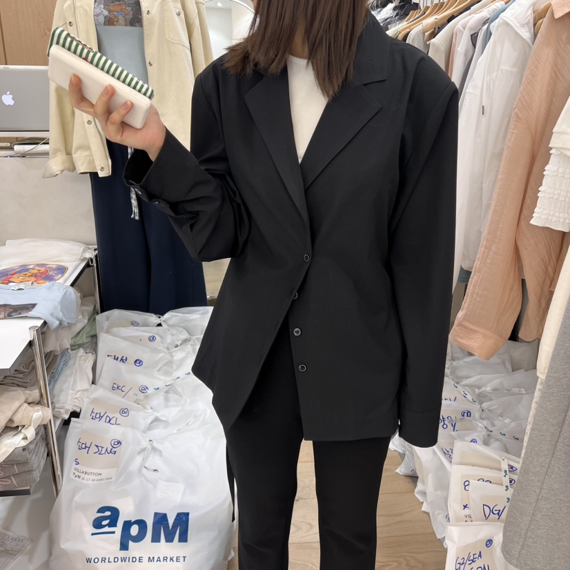 VILLABUTTON東大門代購女士新品25春夏推薦真品夾克包含腰帶VILLABUTTON夾克圖色2