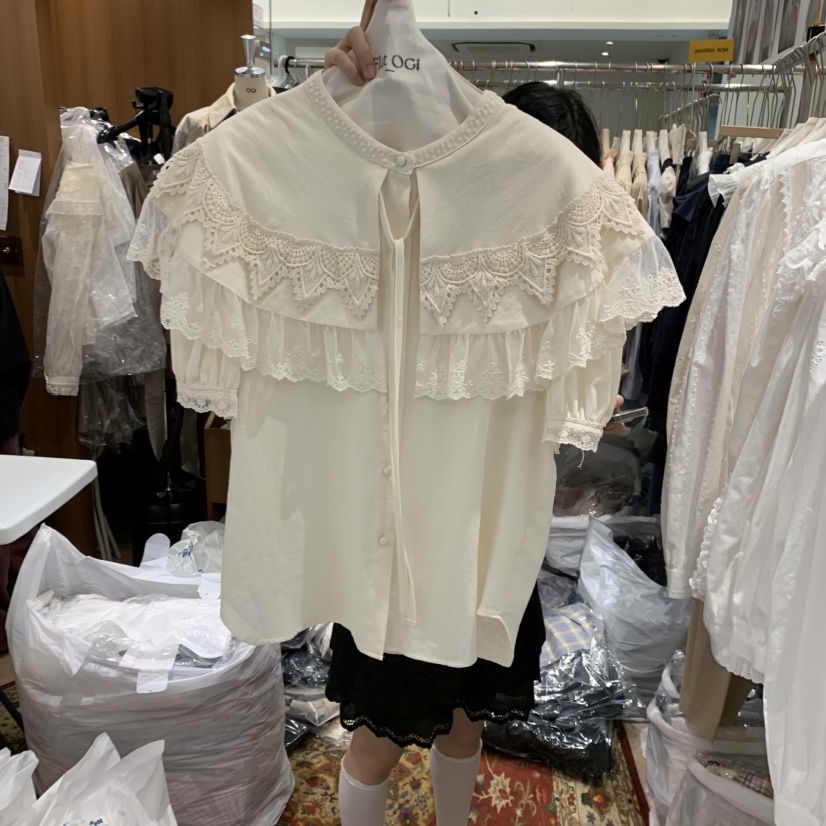 OGI東大門直郵女士新品熱賣25春夏推薦休閑人氣職業襯衫蕾絲衫FLat OGI襯衫/蕾絲衫圖色2