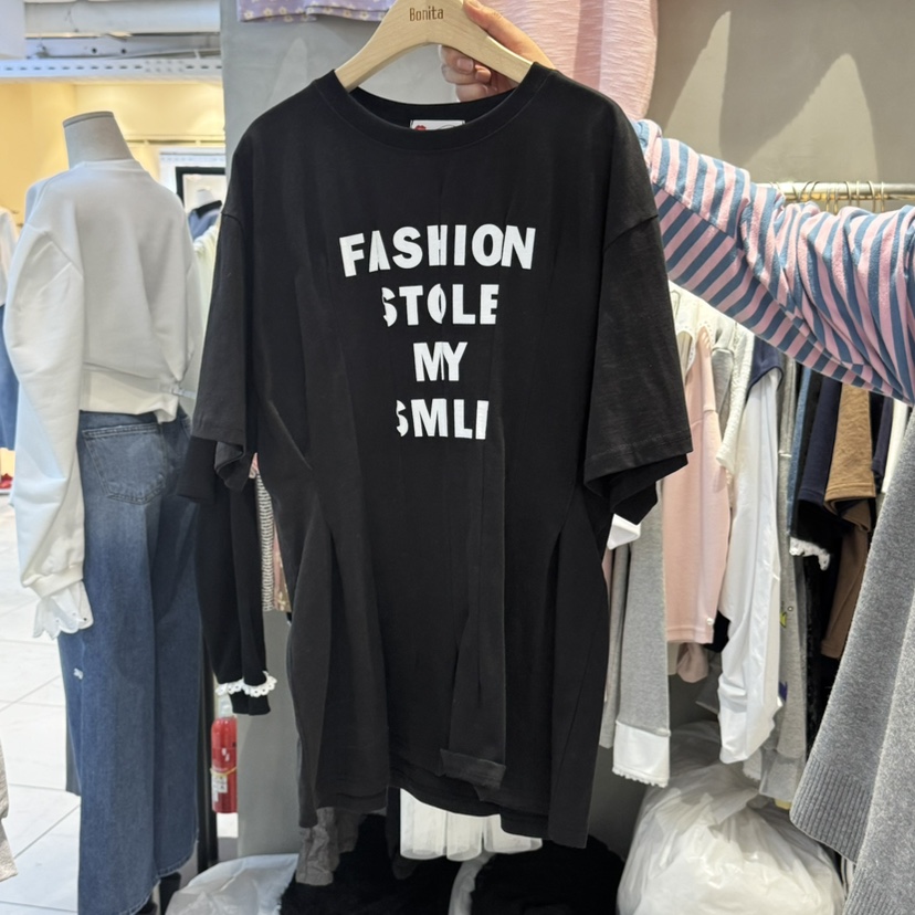 BONITA-Q東大門代購女士新品真品職業人氣時尚休閑25春夏T恤BONITA-QT恤圖色3