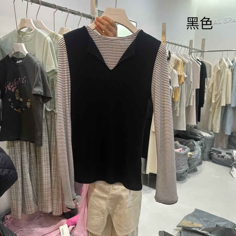 VISUAL SPACE韓國直郵㊣東大門實拍女裝新款職業時尚吊帶背心VISUAL SPACE吊帶/背心圖色2