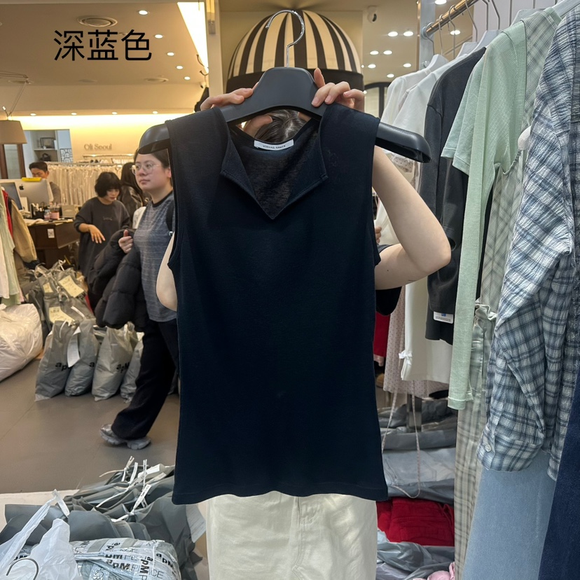 VISUAL SPACE韓國直郵㊣東大門實拍女裝新款職業時尚吊帶背心VISUAL SPACE吊帶/背心圖色3