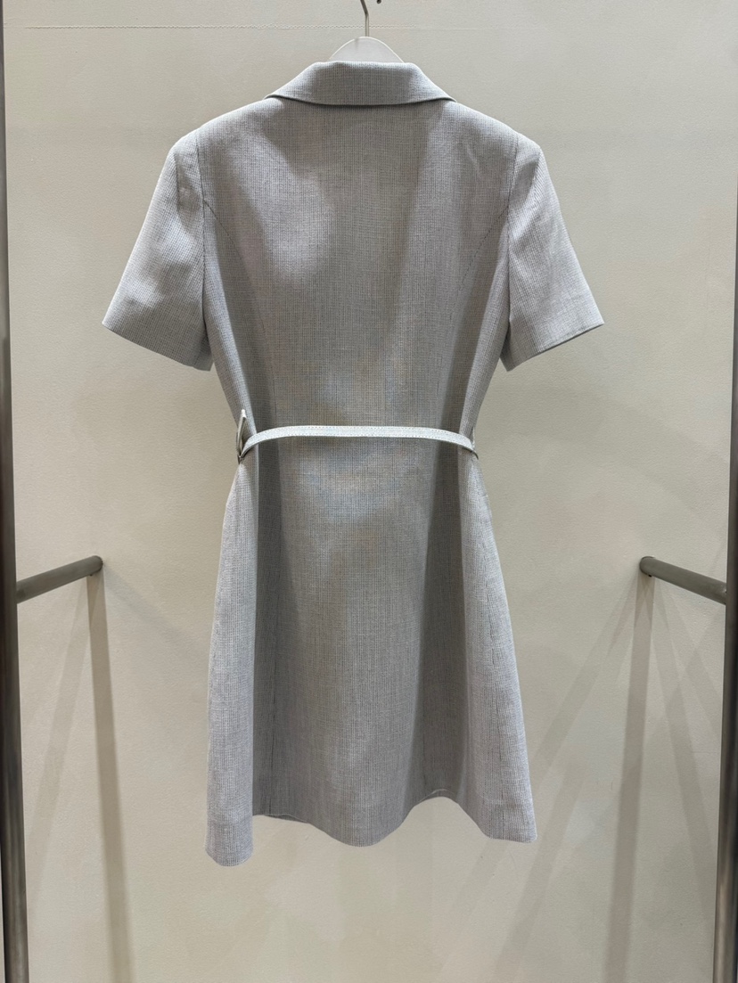FEFFER直郵韓國代購㊣女裝新品職業25春夏人氣連衣裙含腰帶FEFFER連衣裙