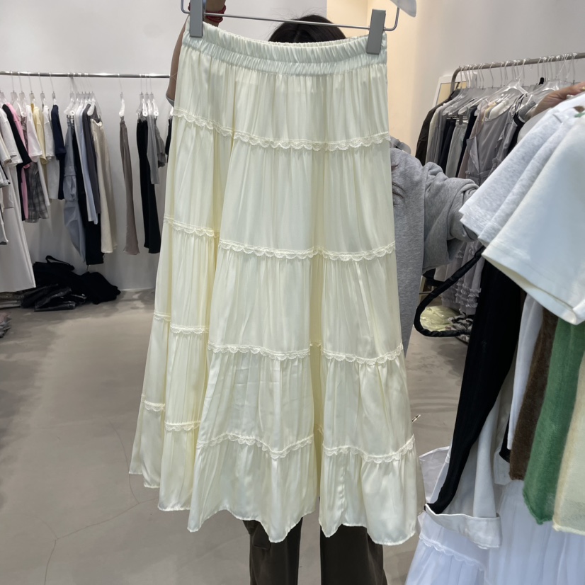 FRUIT BASKET韓國㊣直郵東大門代購女裝新品25春夏半身裙中短裙FRUIT BASKET半身裙/中短裙圖色4