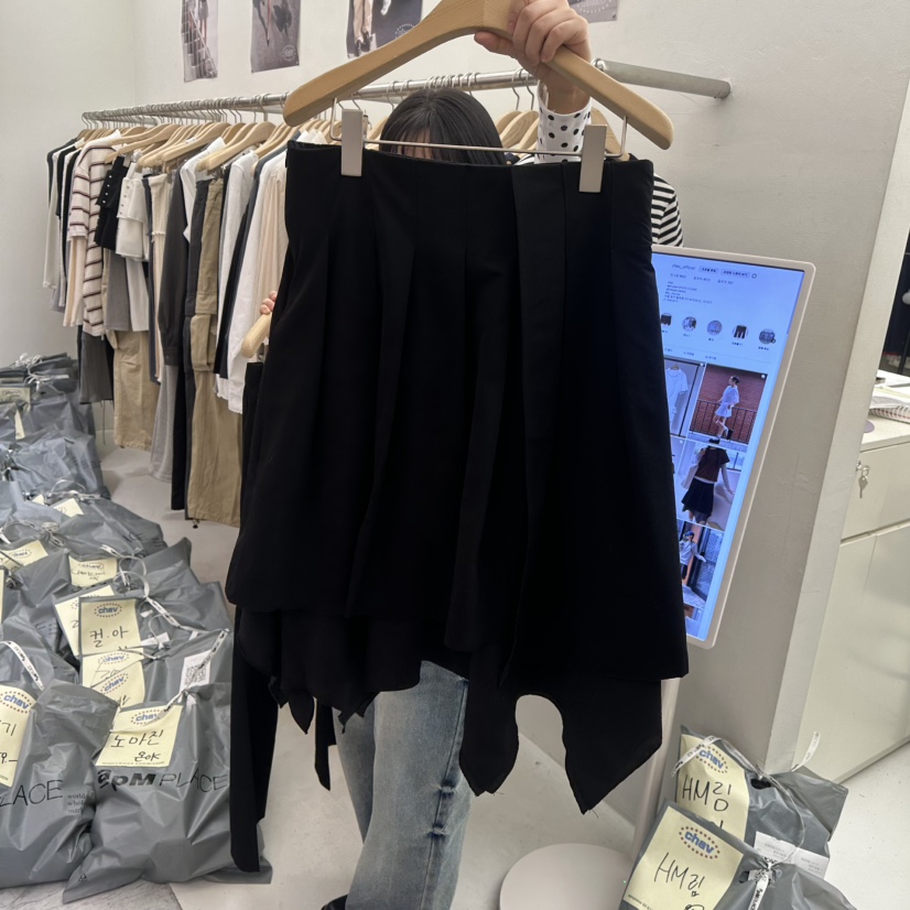CHAV直郵韓國代購㊣女裝新款25春夏職業人氣熱賣半身裙中短裙CHAV半身裙/中短裙