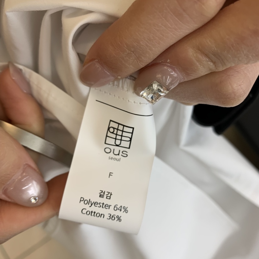 OUS/INCH-L韓國㊣直郵東大門代購女裝新品25春夏襯衫蕾絲衫OUS/INCH襯衫/蕾絲衫