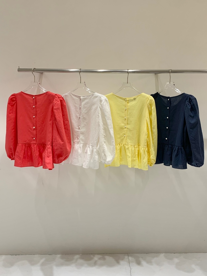FABRIC韓國直郵㊣東大門實拍女裝新品職業人氣襯衫蕾絲衫亞麻FABRIC襯衫/蕾絲衫