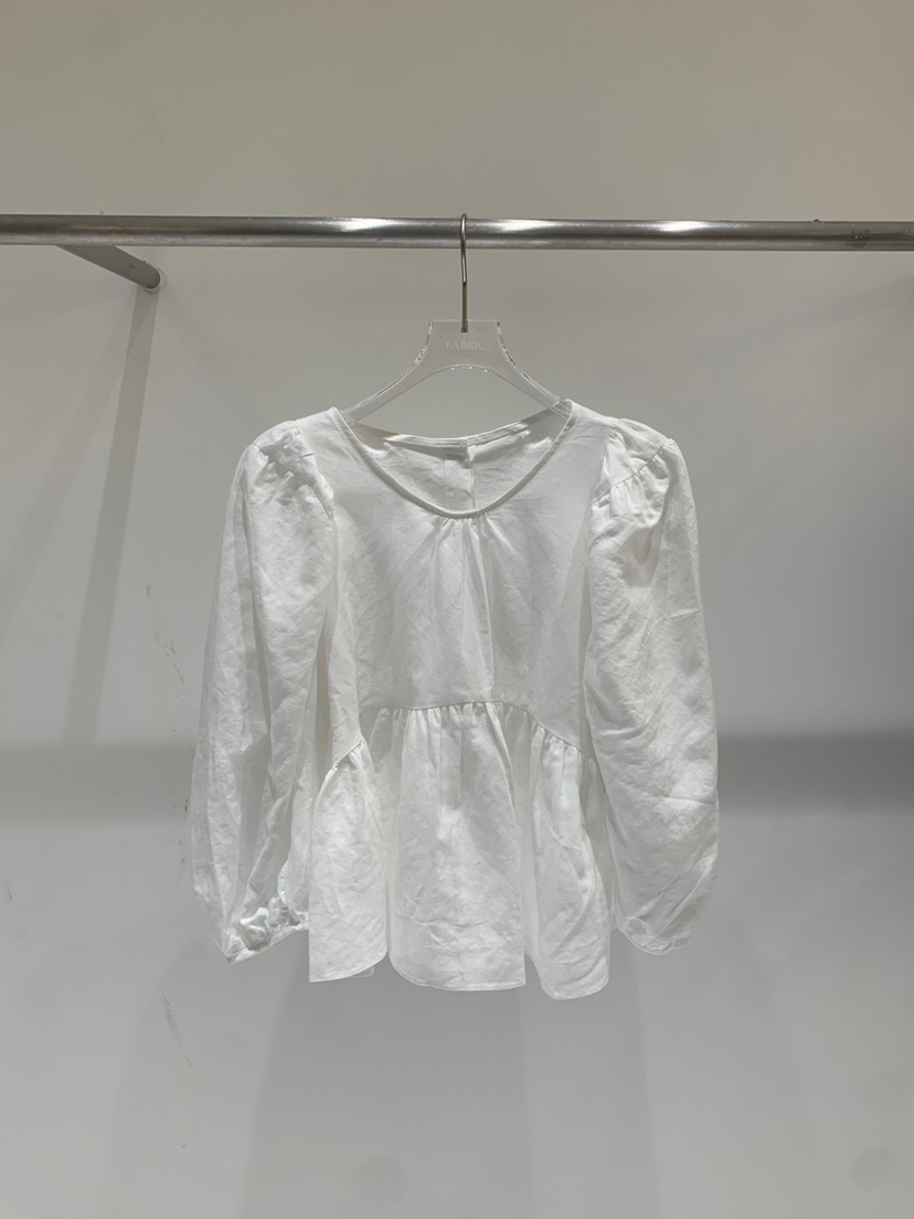 FABRIC韓國直郵㊣東大門實拍女裝新品職業人氣襯衫蕾絲衫亞麻FABRIC襯衫/蕾絲衫