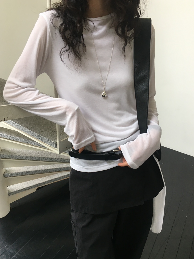 MONDAYMORING東大門實拍女士新款推薦職業時尚熱賣人氣長袖T恤MONDAYMORING長袖T恤
