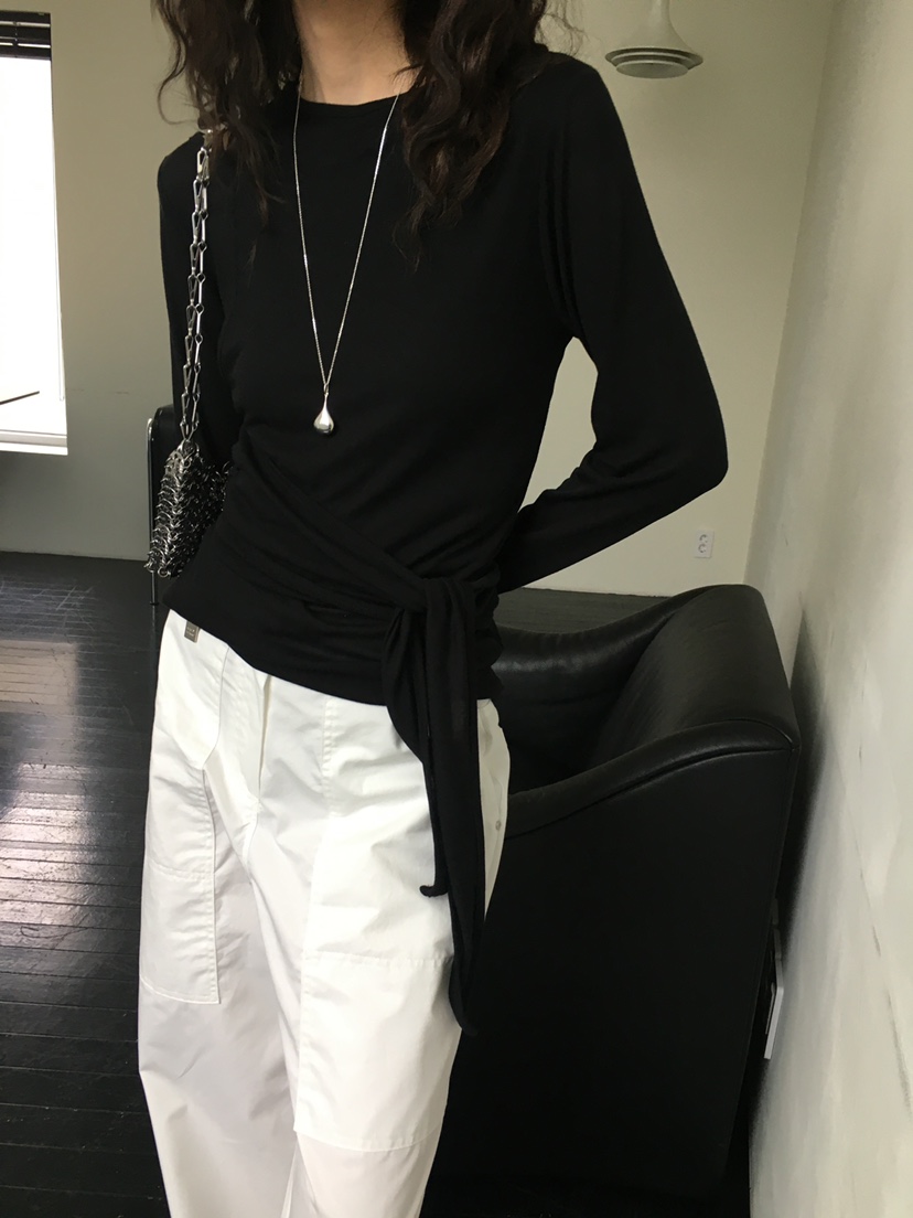MONDAYMORING東大門實拍女士新款推薦職業時尚熱賣人氣長袖T恤MONDAYMORING長袖T恤