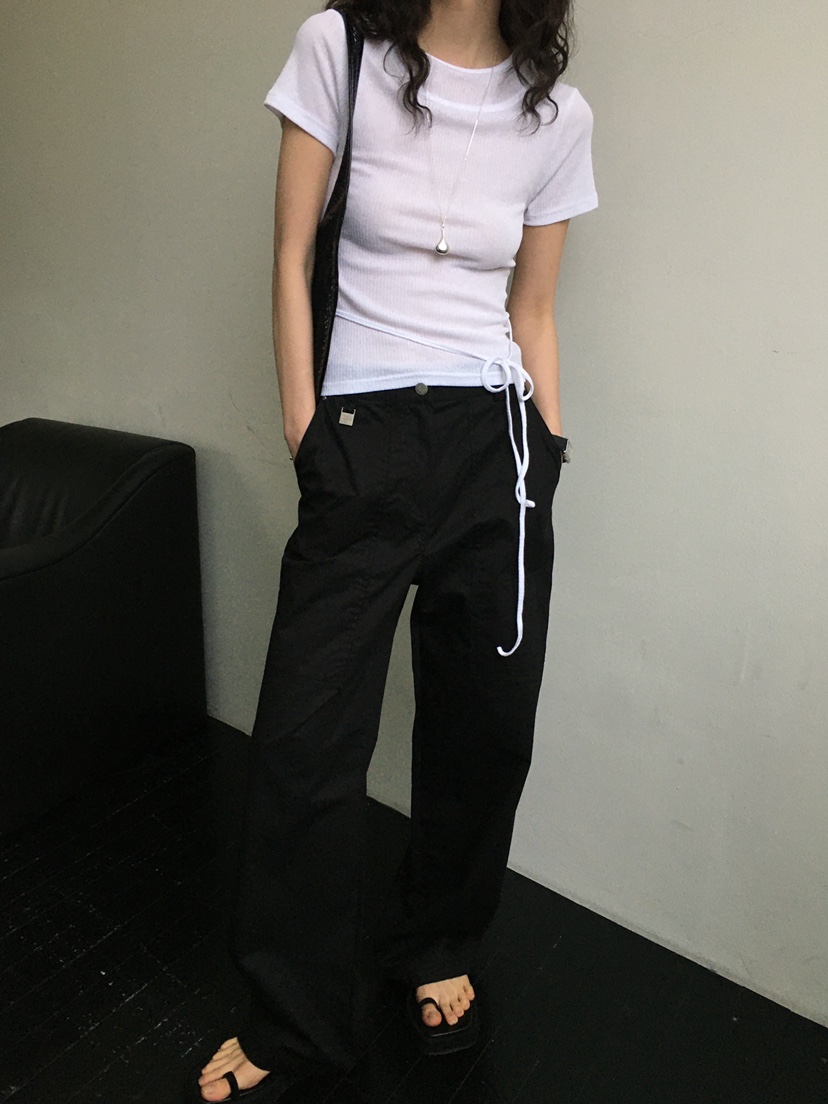 MONDAYMORING韓國直郵女士新款真品25春夏推薦休閑人氣休閑褲MONDAYMORING休閑褲