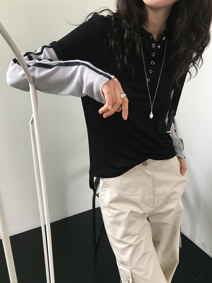MONDAYMORING東大門代購女士新款推薦25春夏職業休閑長袖T恤MONDAYMORING長袖T恤