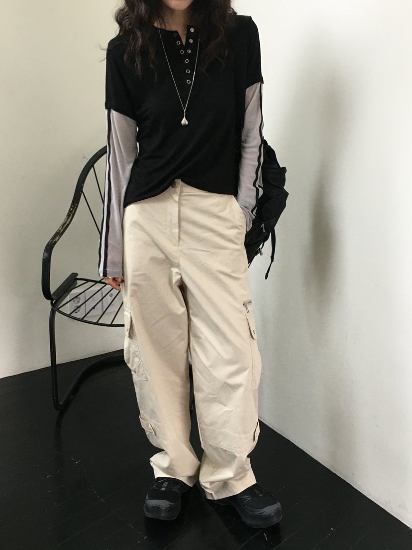 MONDAYMORING東大門代購女士新款推薦25春夏職業休閑長袖T恤MONDAYMORING長袖T恤