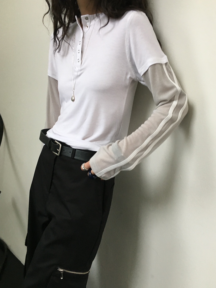 MONDAYMORING東大門代購女士新款推薦25春夏職業休閑長袖T恤MONDAYMORING長袖T恤