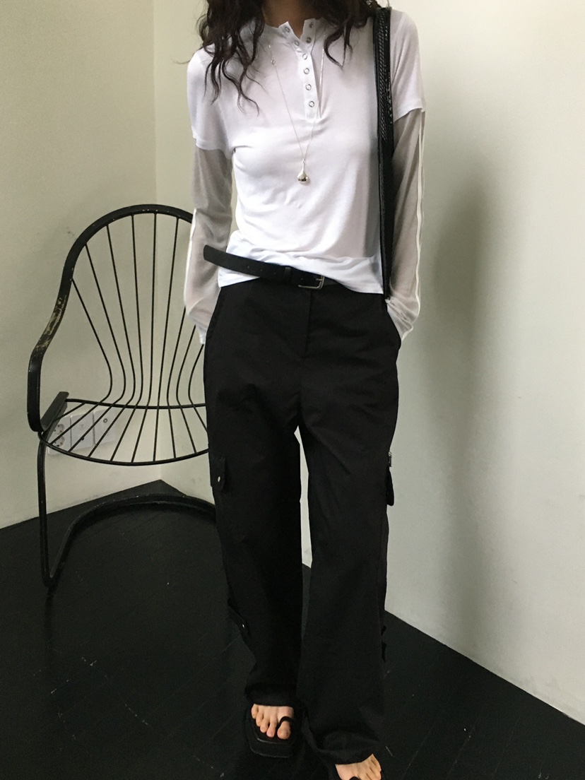 MONDAYMORING東大門代購女士新款推薦25春夏職業休閑長袖T恤MONDAYMORING長袖T恤