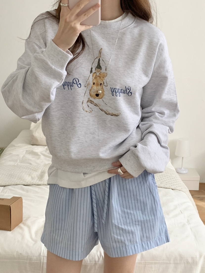 WOOD韓國代購女裝新款人氣時尚熱賣真品25春夏職業休閑衛衣WOOD衛衣