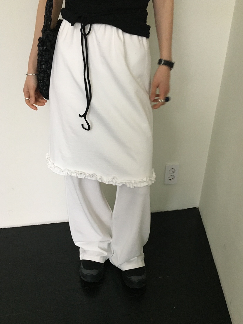MONDAYMORING東大門實拍女士新款時尚真品職業推薦裙褲荷葉邊MONDAYMORING裙褲