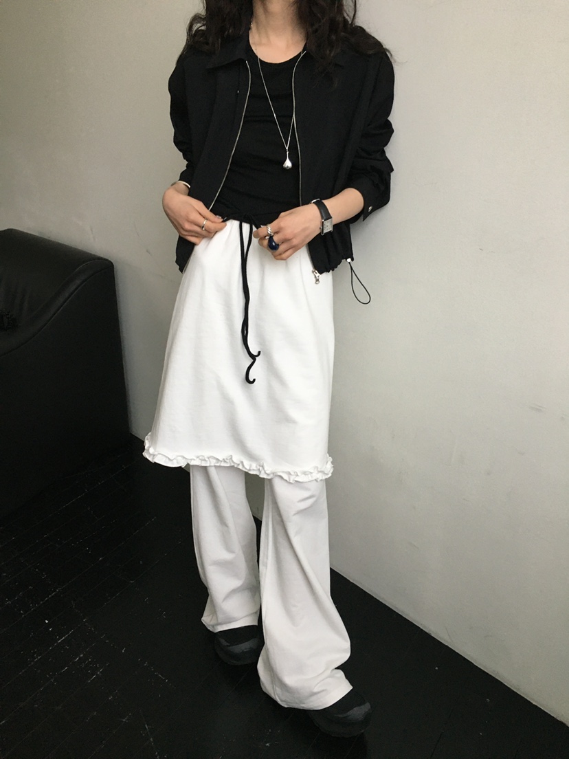 MONDAYMORING東大門實拍女士新款時尚真品職業推薦裙褲荷葉邊MONDAYMORING裙褲