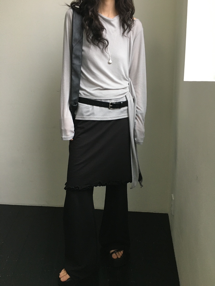 MONDAYMORING東大門實拍女士新款時尚真品職業推薦裙褲荷葉邊MONDAYMORING裙褲