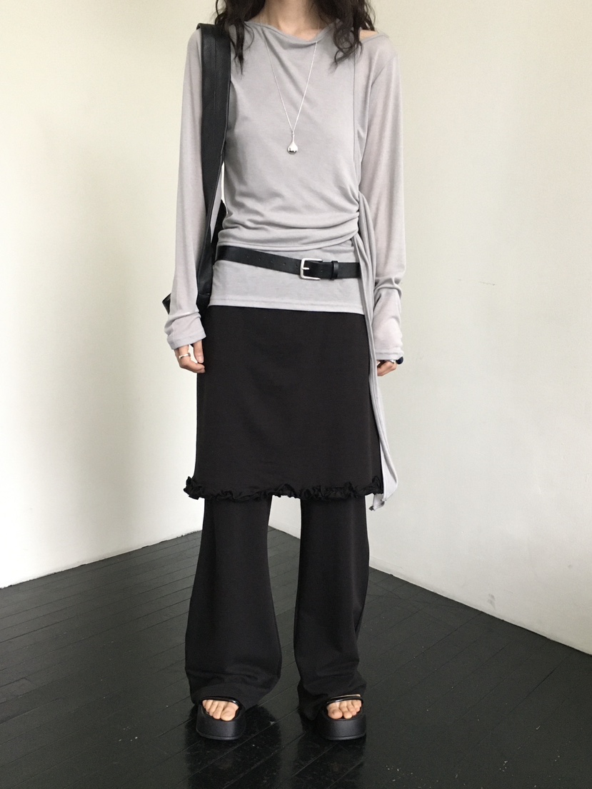 MONDAYMORING東大門實拍女士新款時尚真品職業推薦裙褲荷葉邊MONDAYMORING裙褲