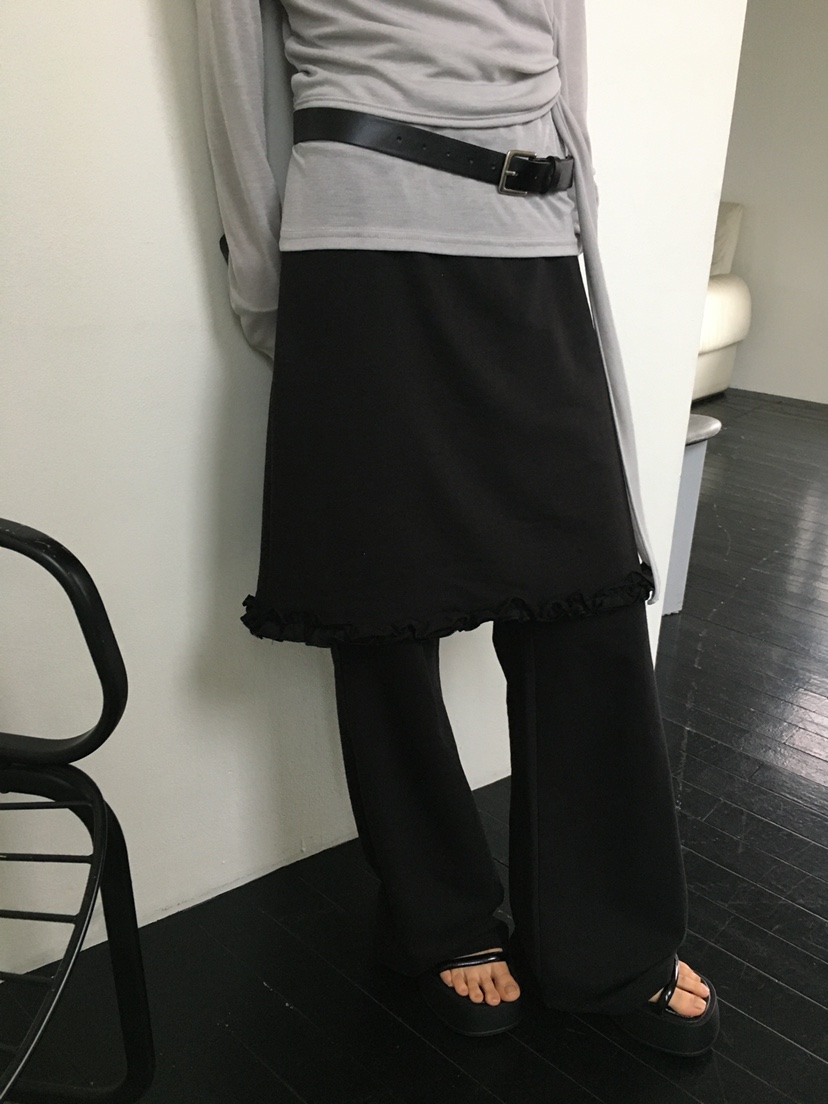 MONDAYMORING東大門實拍女士新款時尚真品職業推薦裙褲荷葉邊MONDAYMORING裙褲