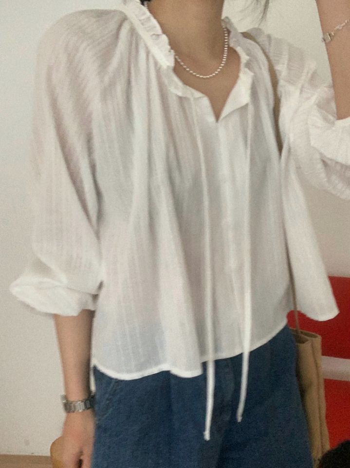 DOIT韓國代購女士新品熱賣時尚真品休閑25春夏職業襯衫蕾絲衫DOIT襯衫/蕾絲衫