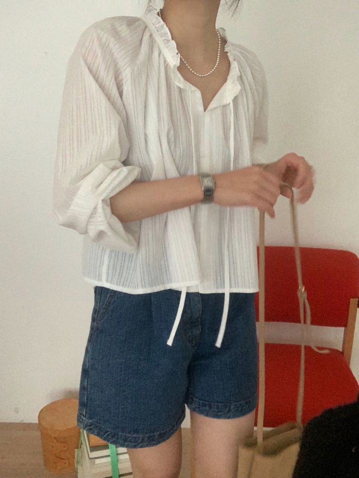 DOIT韓國代購女士新品熱賣時尚真品休閑25春夏職業襯衫蕾絲衫DOIT襯衫/蕾絲衫