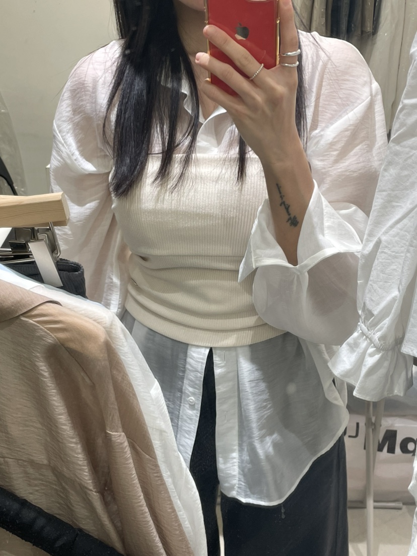 MEMO CLASSIC東大門直郵女士新款休閑人氣25春夏襯衫蕾絲衫MEMO CLASSIC襯衫/蕾絲衫