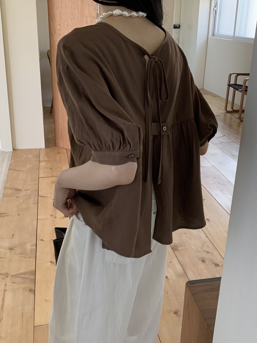 BOUND.A東大門代購女士新品人氣推薦熱賣25春夏襯衫蕾絲衫亞麻BOUND.A襯衫/蕾絲衫