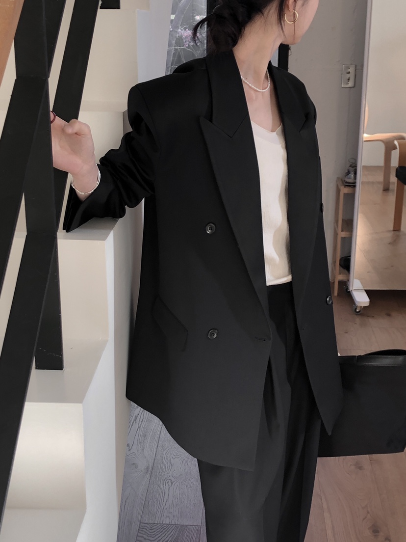 LE BUTTER韓國代購女裝新款休閑時尚人氣職業夾克羊毛雙層LE BUTTER夾克