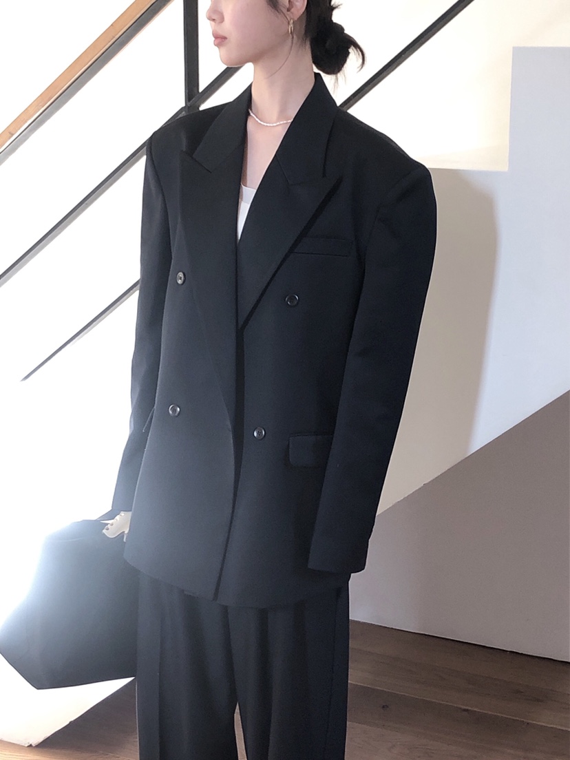 LE BUTTER韓國代購女裝新款休閑時尚人氣職業夾克羊毛雙層LE BUTTER夾克