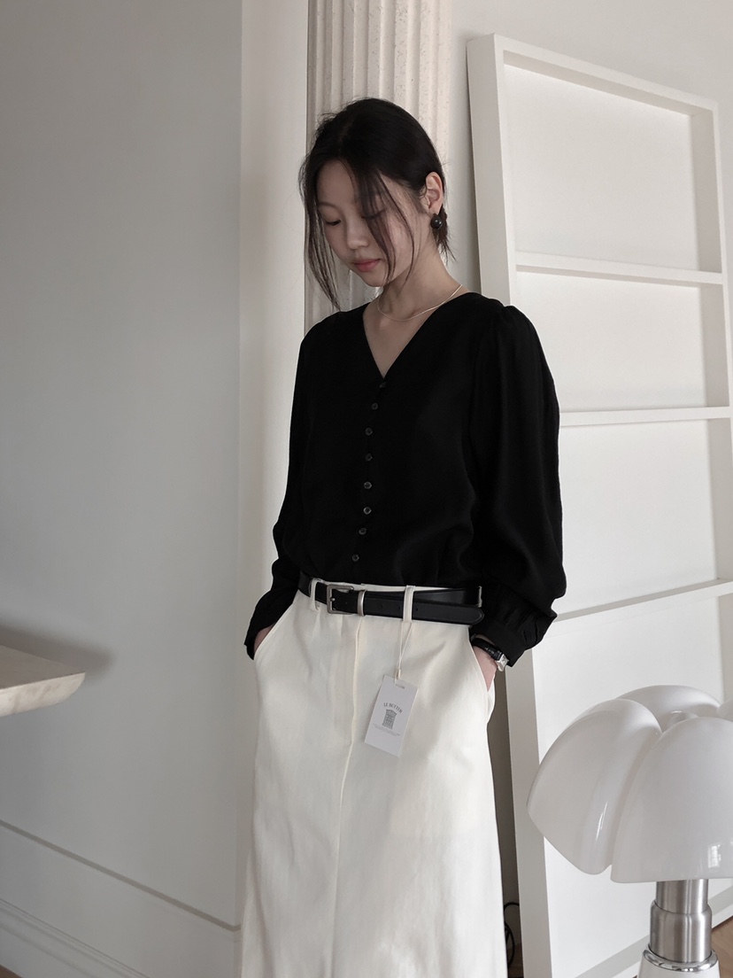 LE BUTTER韓國代購女士新品休閑職業25春夏人氣襯衫蕾絲衫LE BUTTER襯衫/蕾絲衫