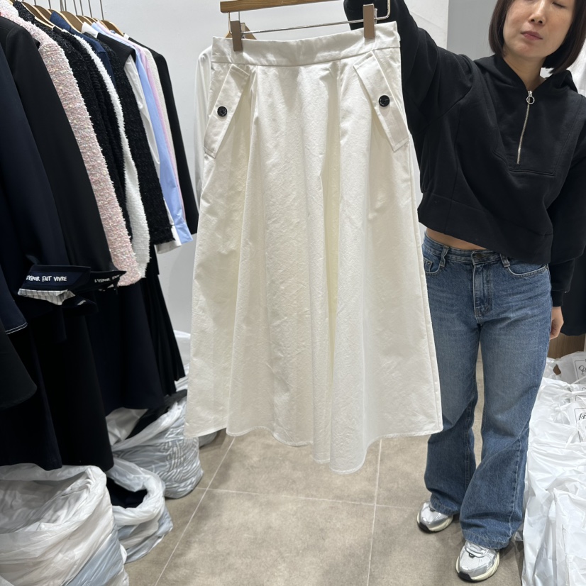 ENVY韓國直郵女士新款25春夏時尚推薦休閑職業真品人氣長裙ENVY長裙