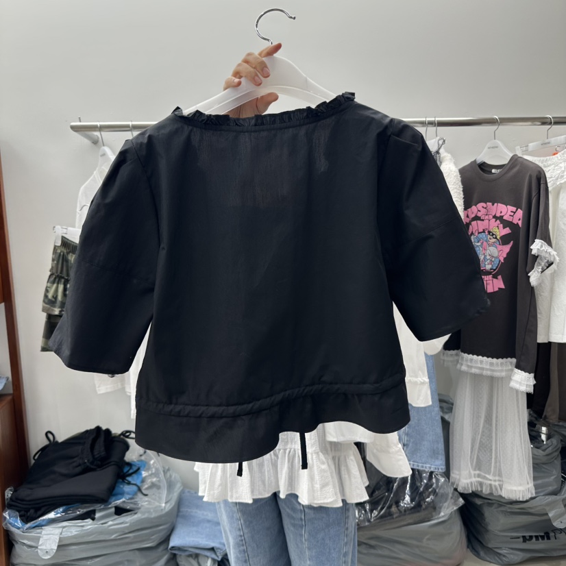 INTHEEND東大門實拍女士新品職業25春夏休閑襯衫蕾絲衫寬松INTHEEND襯衫/蕾絲衫