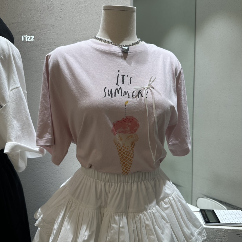 FIZZ東大門代購女士新品人氣職業真品熱賣25春夏時尚推薦T恤FIZZT恤圖色3