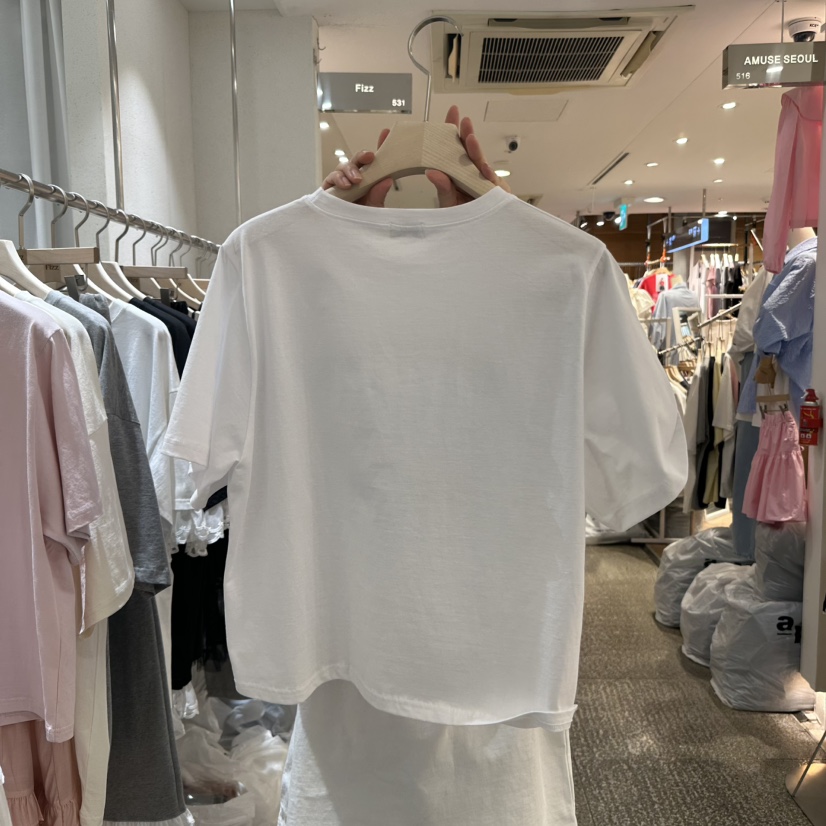 FIZZ韓國直郵女士新品人氣熱賣時尚職業真品休閑推薦25春夏T恤FIZZT恤