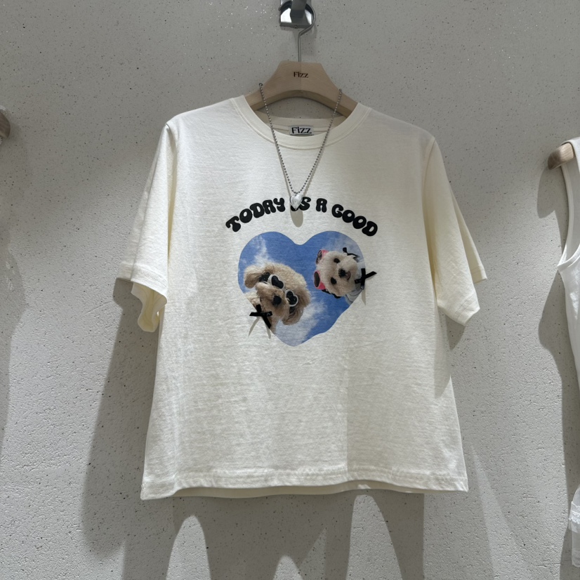 FIZZ韓國直郵女士新品人氣熱賣時尚職業真品休閑推薦25春夏T恤FIZZT恤圖色3