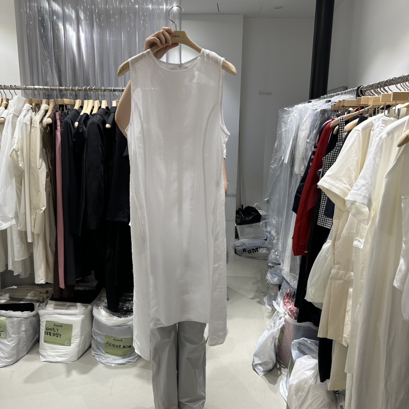 GREEK東大門實拍女裝新品真品熱賣25春夏時尚人氣連衣裙亞麻GREEK連衣裙圖色1