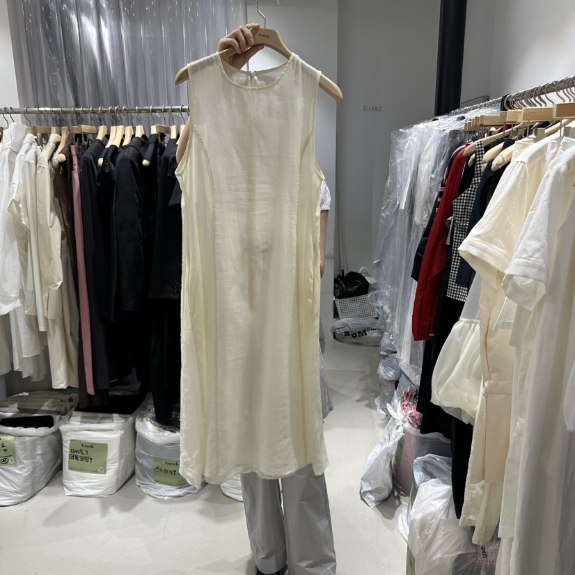 GREEK東大門實拍女裝新品真品熱賣25春夏時尚人氣連衣裙亞麻GREEK連衣裙圖色2