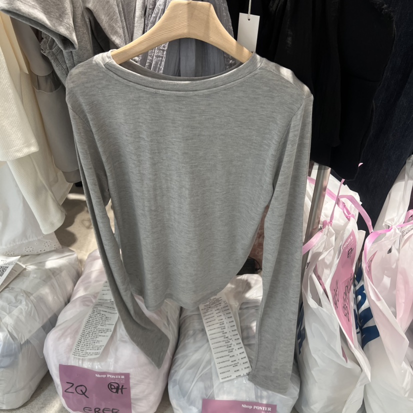 SHOP POSTER東大門直郵女士新款時尚推薦熱賣真品25春夏長袖T恤SHOP_POSTER長袖T恤