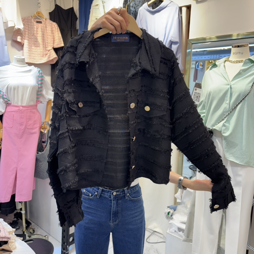 BUTTU韓國代購女士新款時尚推薦真品25春夏熱賣職業襯衫蕾絲衫10 O CLOCK/Buttu襯衫/蕾絲衫圖色2