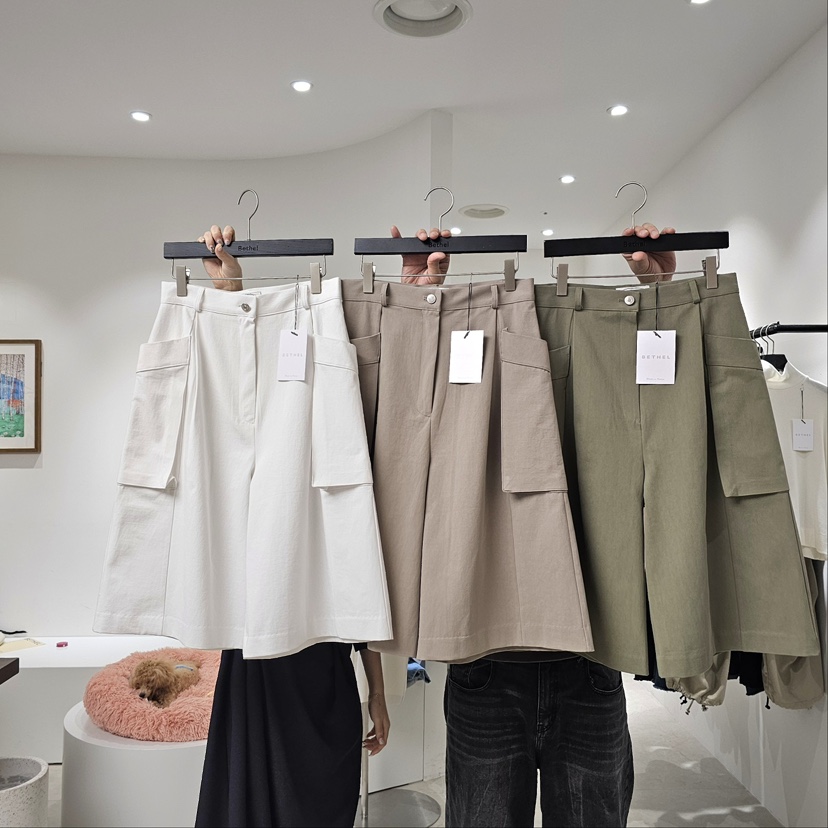 BETHEL東大門代購女裝新品真品25春夏休閑人氣職業時尚短褲BETHEL短褲圖色3左三色