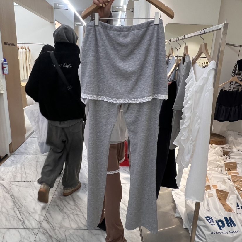 IR BIEN韓國代購女裝新品休閑推薦職業25春夏裙褲喇叭蕾絲ir bien-A裙褲