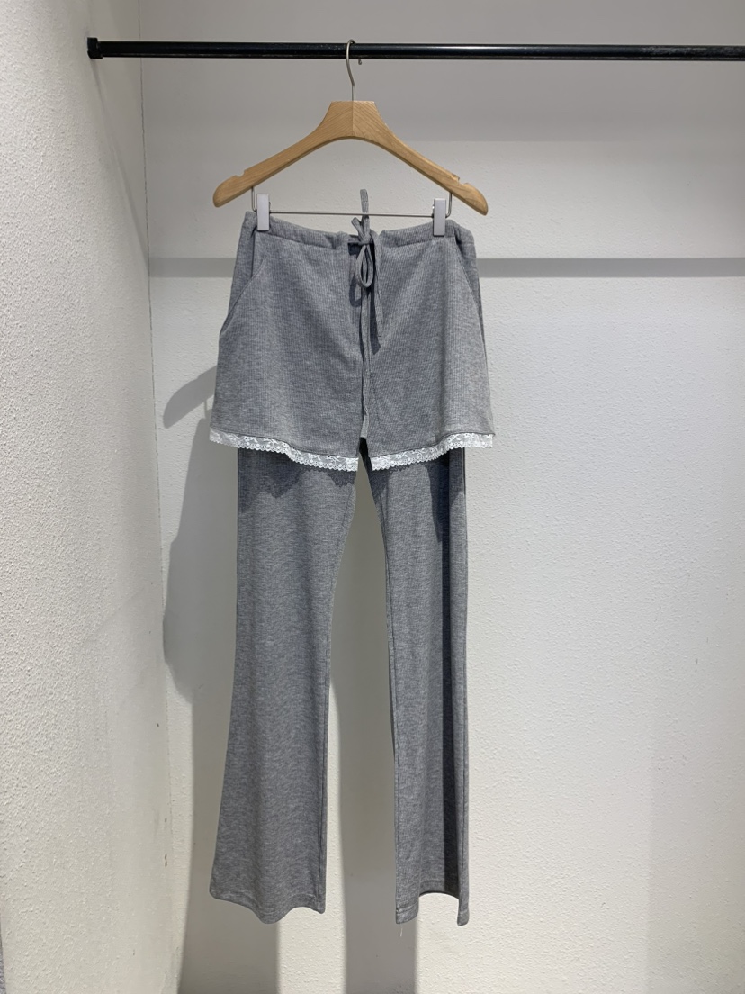 IR BIEN韓國代購女裝新品休閑推薦職業25春夏裙褲喇叭蕾絲ir bien-A裙褲圖色4