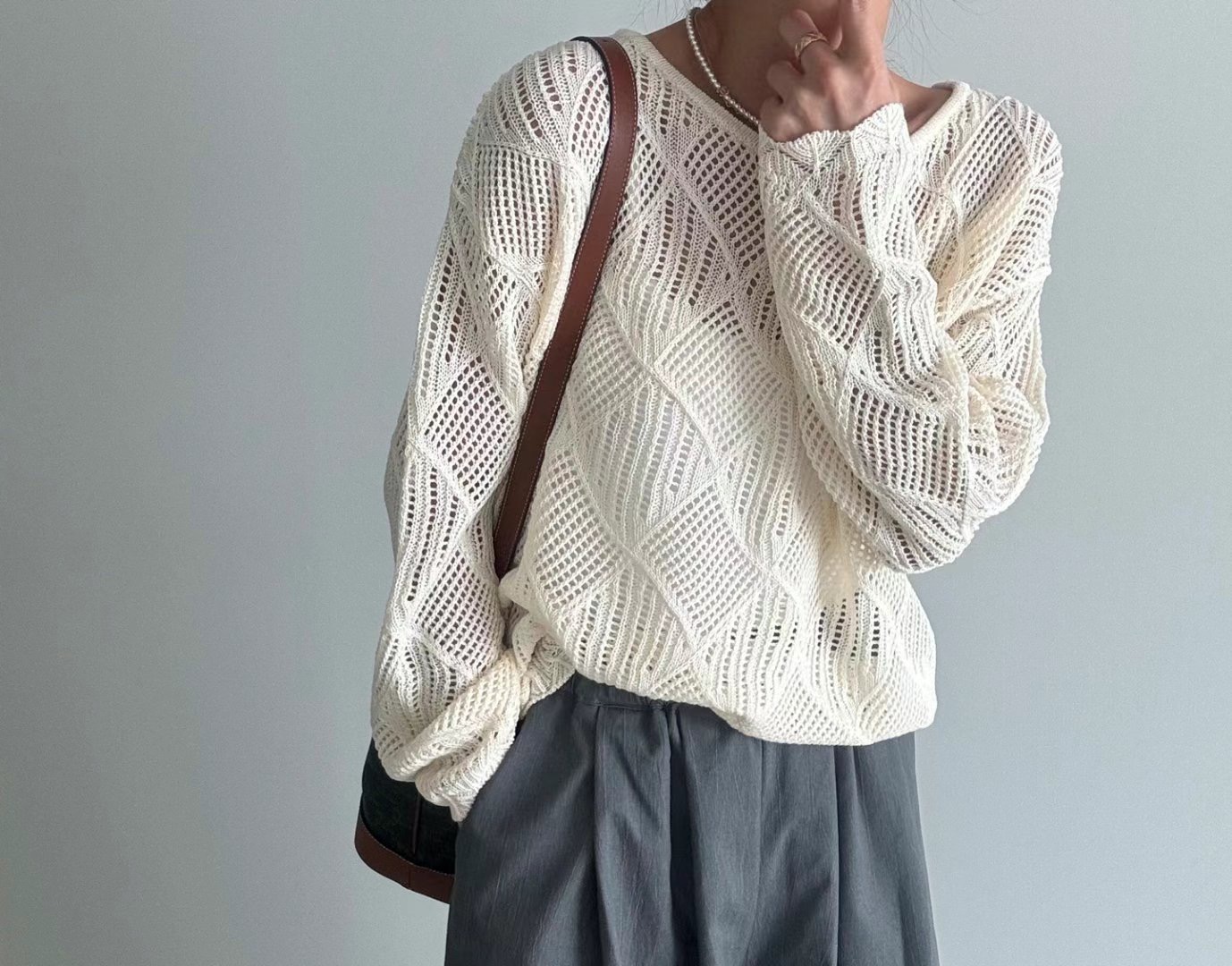 RIPPLE韓國直郵㊣東大門實拍女裝新款熱賣休閑25春夏針織衫RIPPLE針織衫