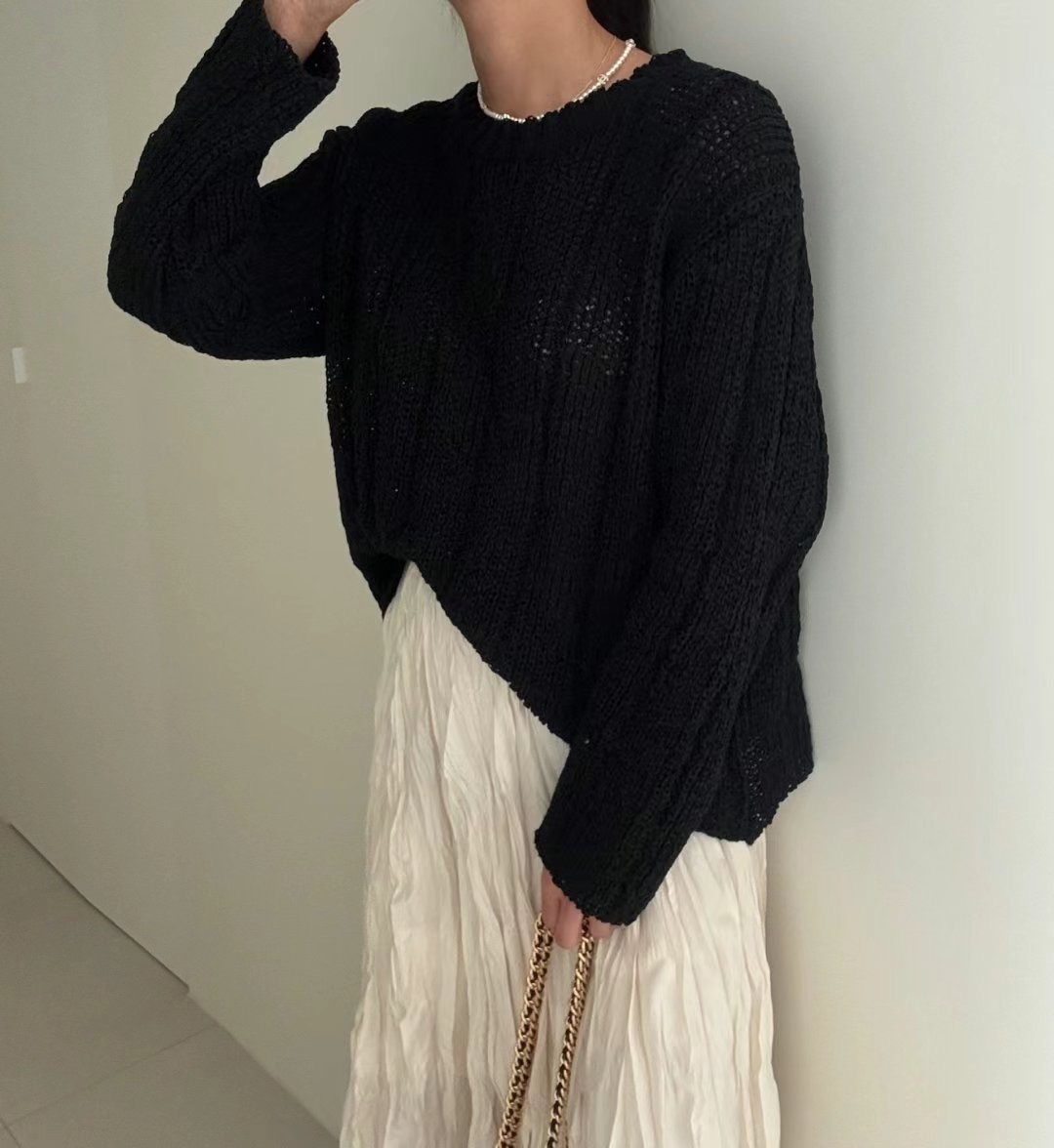 RIPPLE東大門實拍女裝新款25春夏職業真品時尚熱賣人氣針織衫RIPPLE針織衫