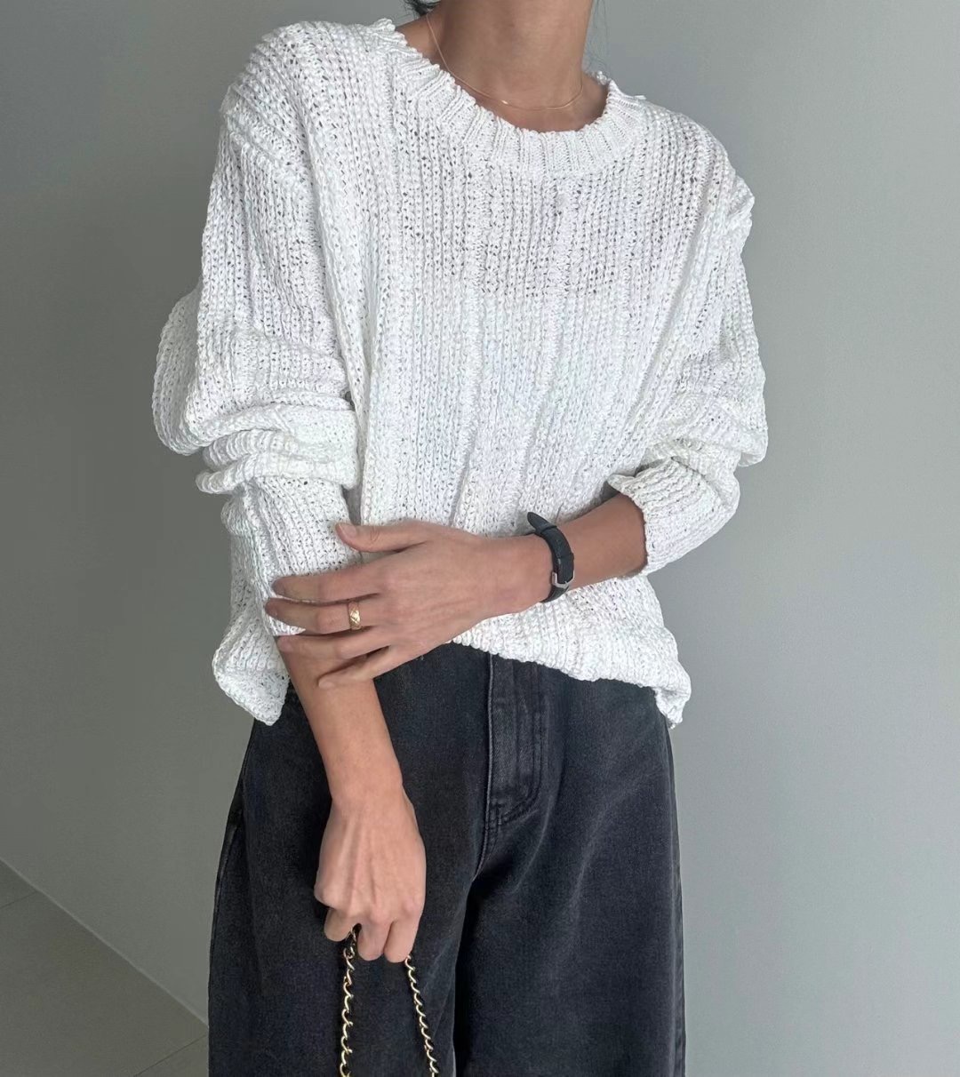 RIPPLE東大門實拍女裝新款25春夏職業真品時尚熱賣人氣針織衫RIPPLE針織衫