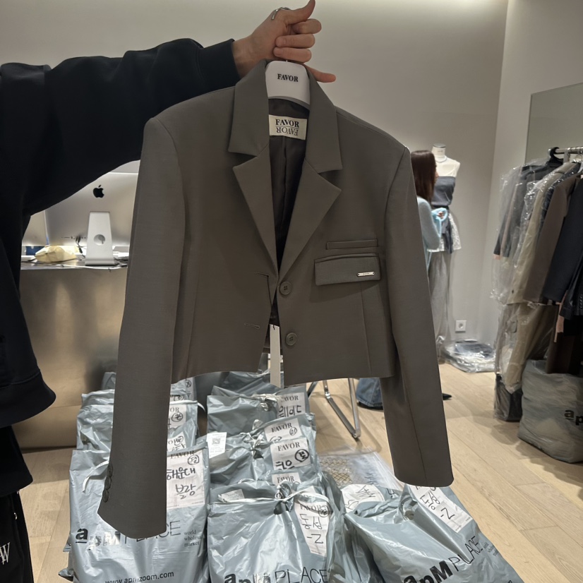 FAVOR-P韓國㊣直郵東大門代購女裝新品休閑人氣熱賣25春夏夾克FAVOR夾克圖色2