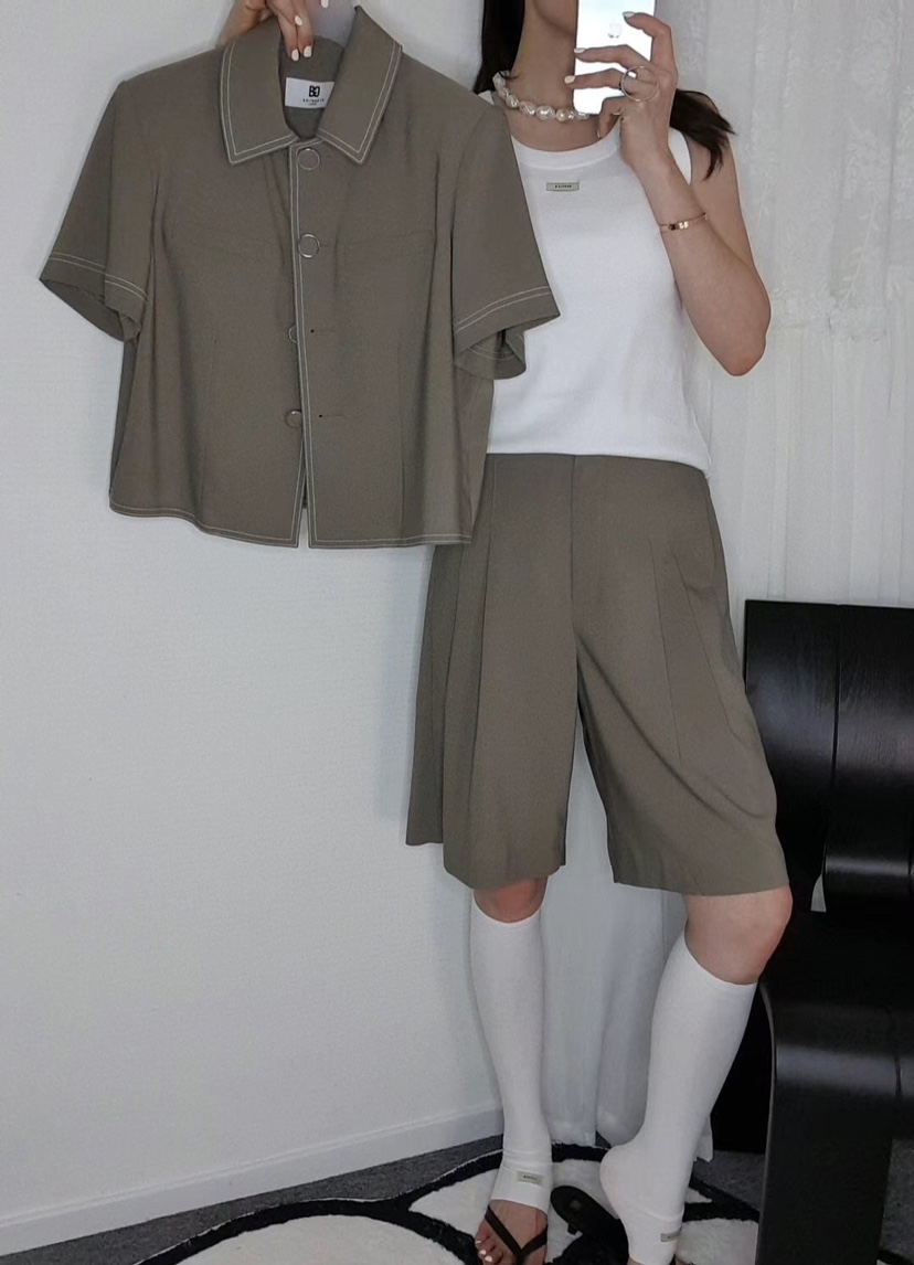 GENTLE B直郵韓國代購㊣女裝新品25春夏休閑職業推薦人氣短褲GENTLE B短褲