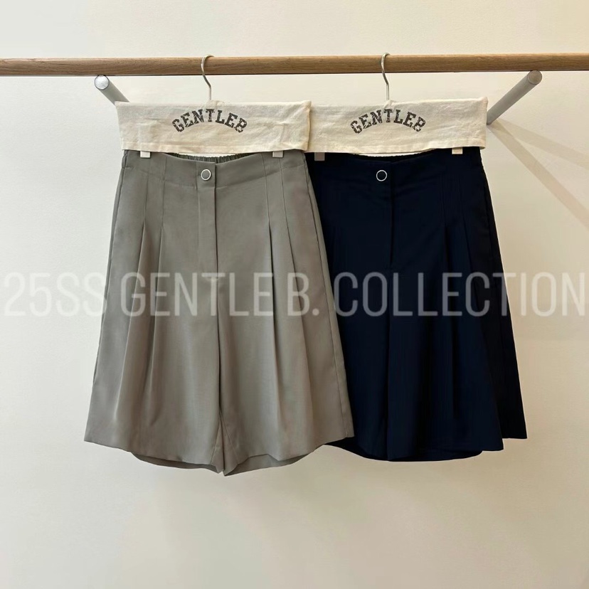 GENTLE B直郵韓國代購㊣女裝新品25春夏休閑職業推薦人氣短褲GENTLE B短褲圖色2左二色
