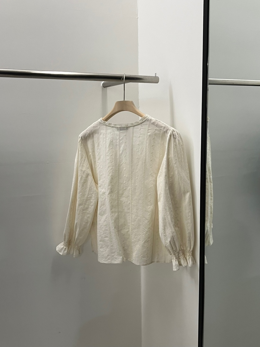 REGULARLY/PLACOR直郵韓國代購㊣女裝新品職業襯衫蕾絲衫刺繡REGULARLY/PLACOR襯衫/蕾絲衫